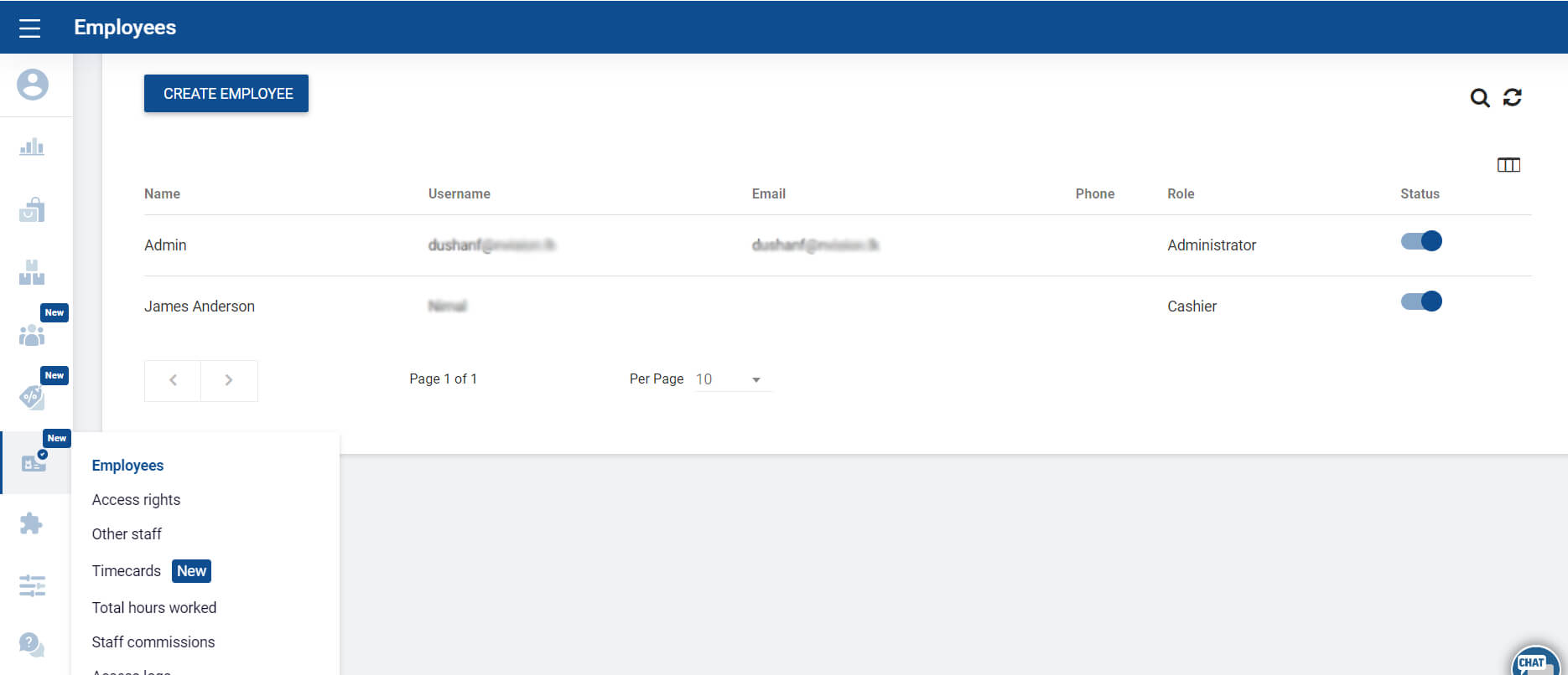 Features of a restaurant point of sale system - employee management