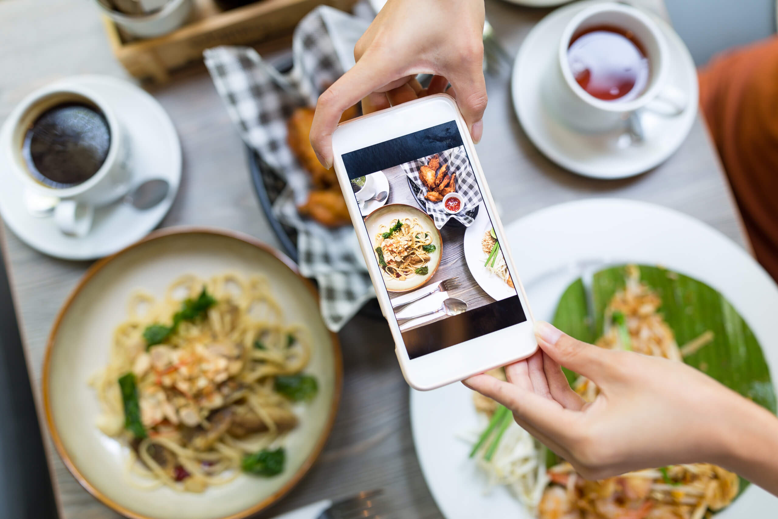 Taking photos of the menu
